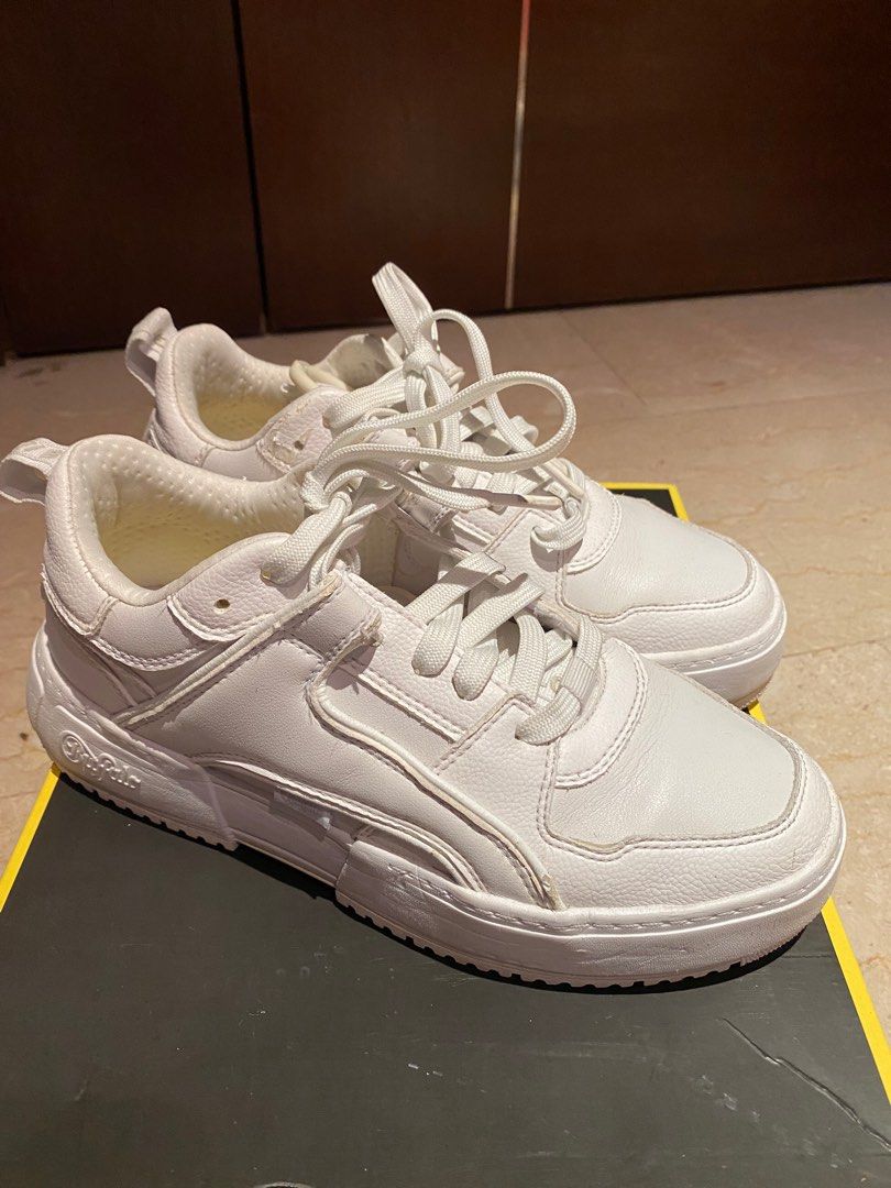 White vegan sale leather sneakers