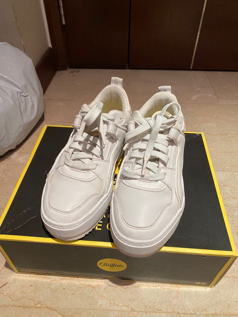 White vegan leather sneakers store