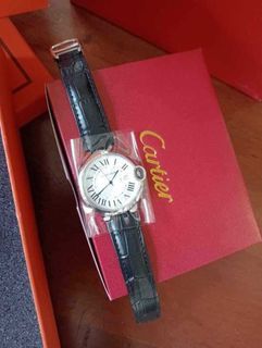 CARTIER LEATHER WATCH 33MM