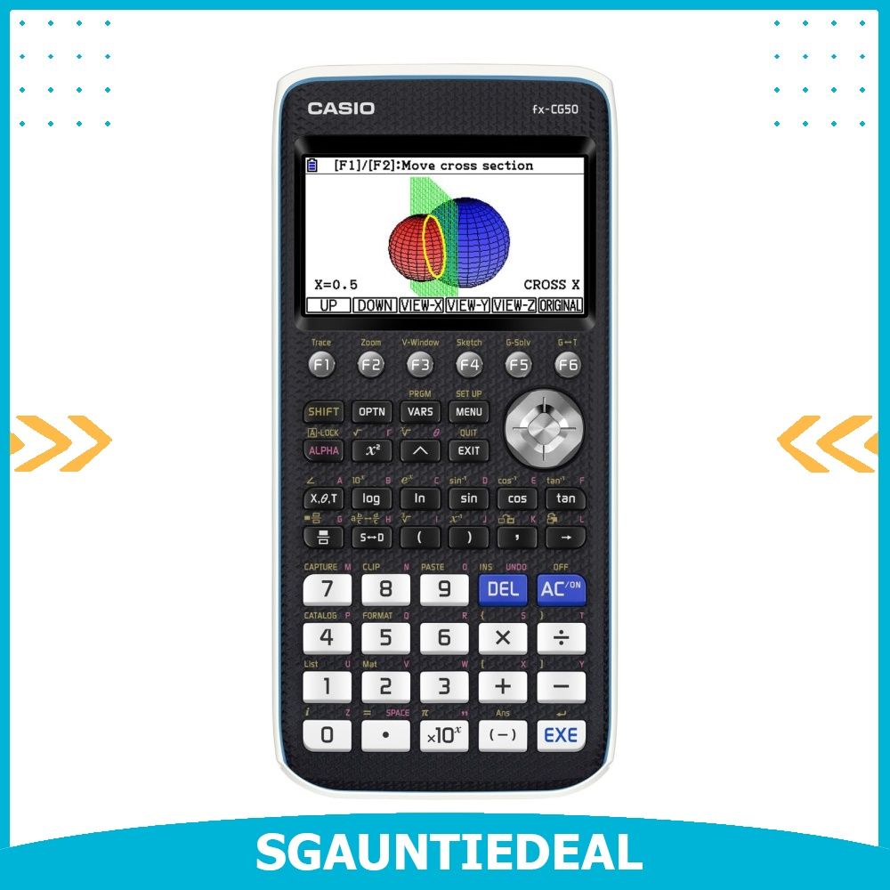 Casio Color Graphing Calculator Black White 7.21