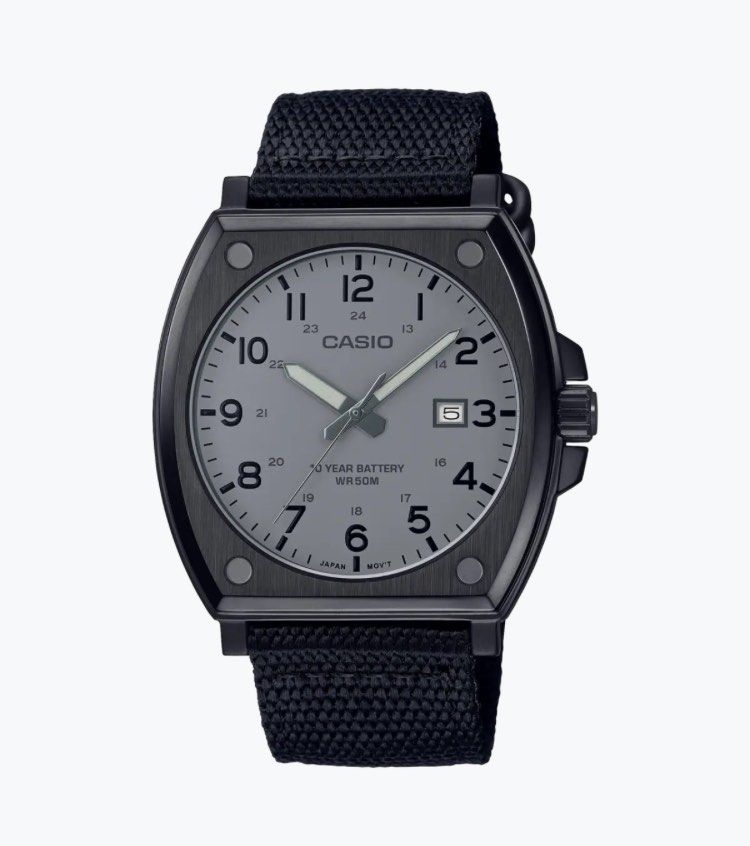 Casio enticer analog top black dial men's watch