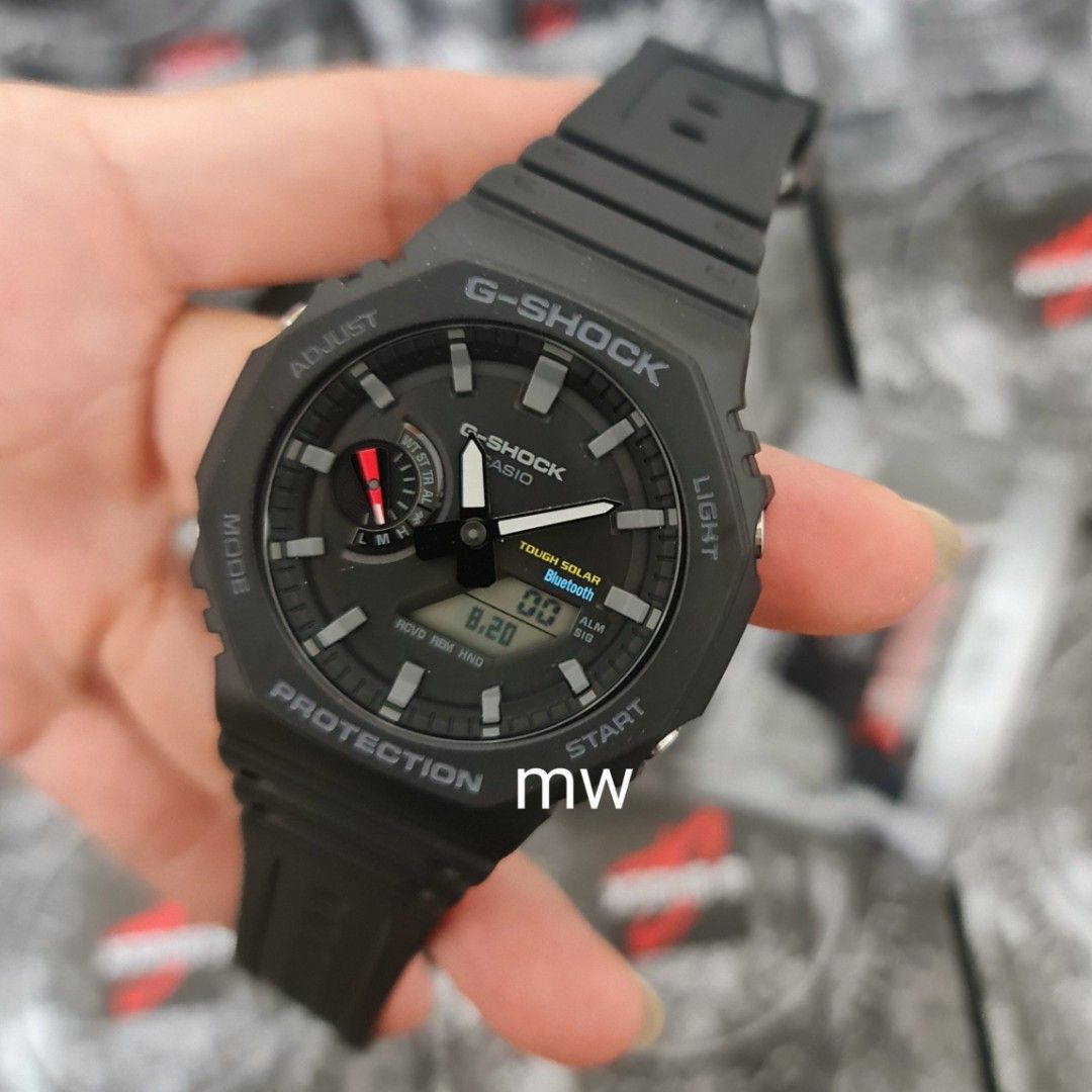 Casio Mens G Shock Tough solar Bluetooth watch Customized Black ga
