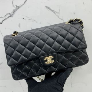 CHANEL Metallic Crumpled Goatskin Quilted Small Gabrielle Hobo