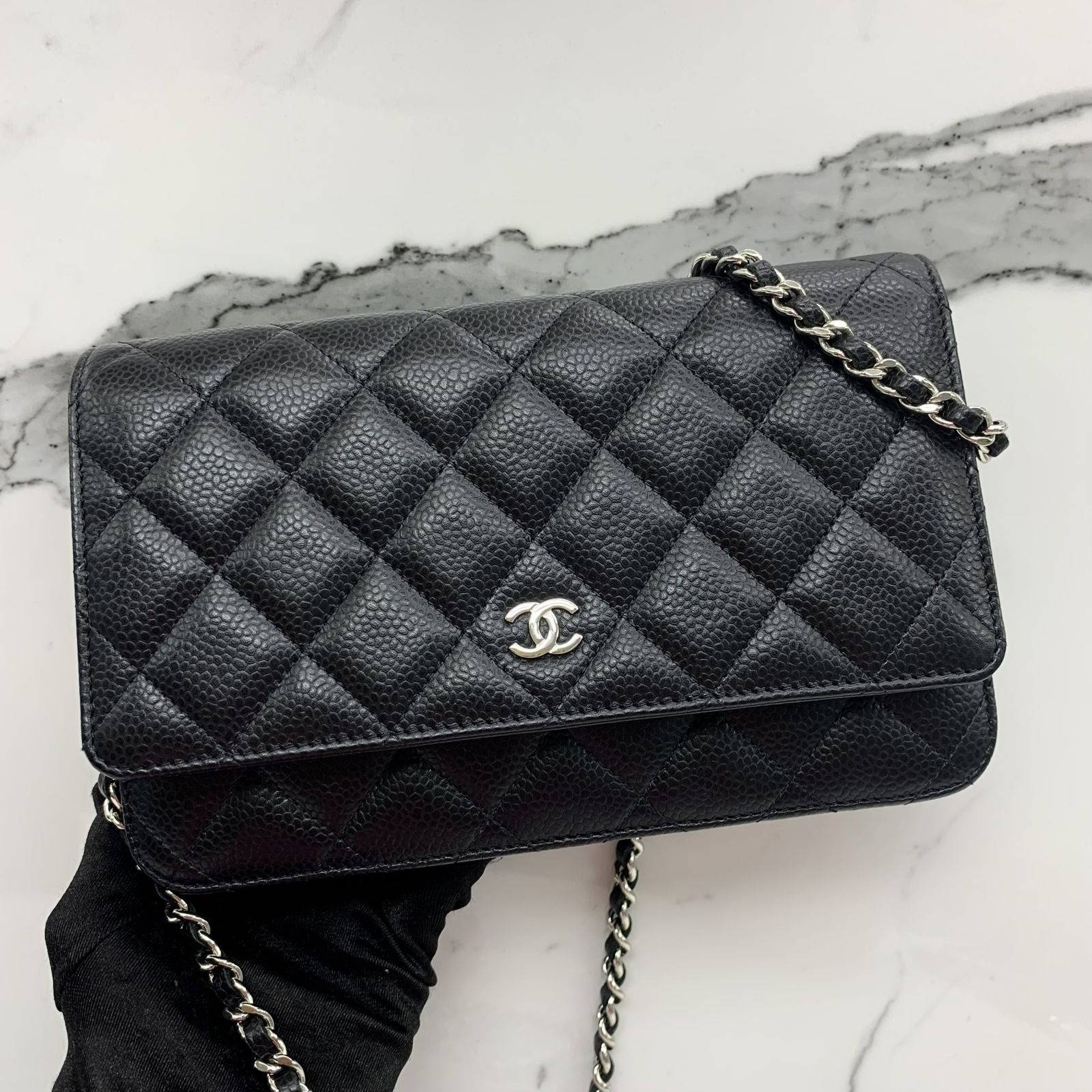 chanel belt bag caviar