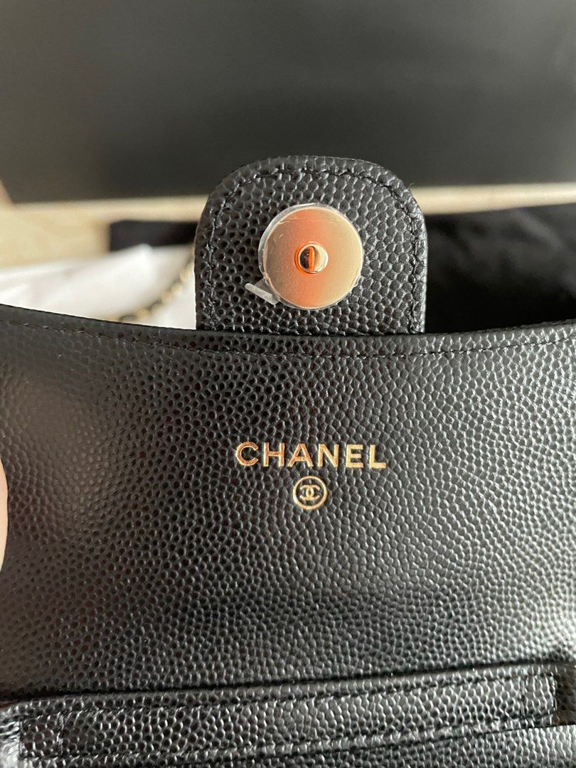 Chanel Micro Classic Clutch with Chain in Black Caviar LGHW, Luxury, Bags &  Wallets on Carousell
