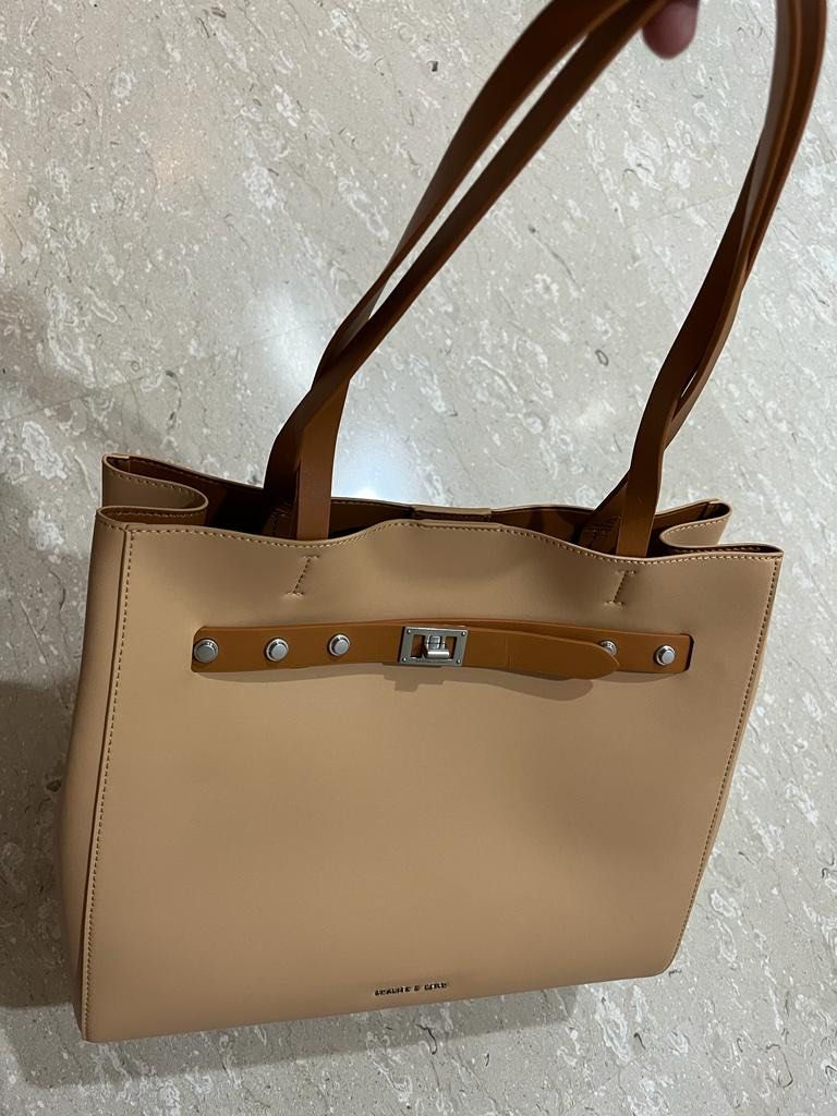 Charles Keith Grommet Strap Tote Bag Women s Fashion Bags