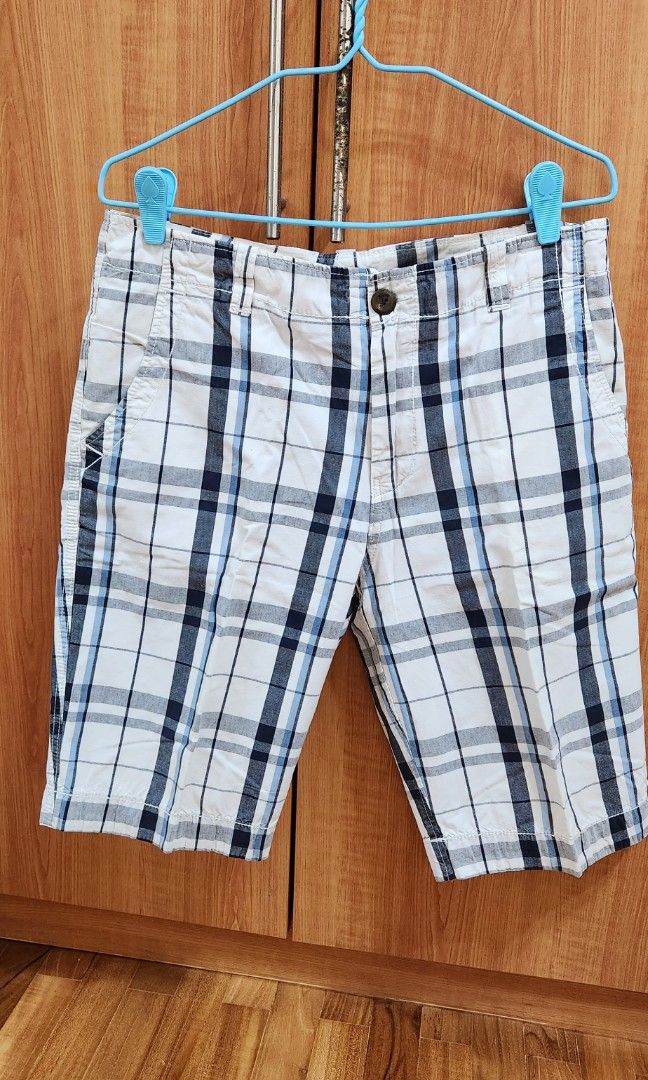 Checkered bermuda shorts discount