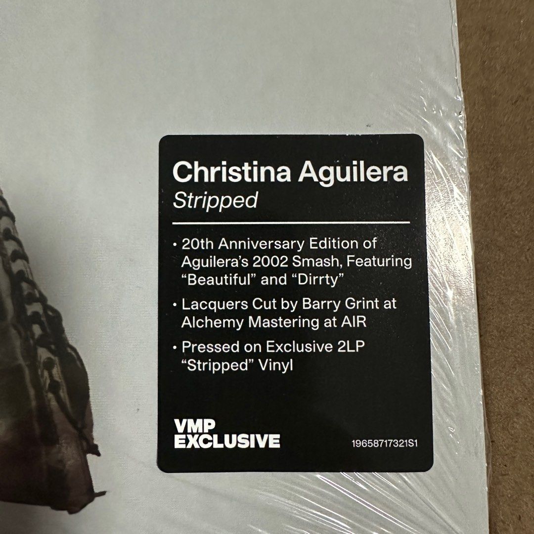 Christina Aguilera - “Stripped” (20th Anniversary Edition) 2LP black and  white splatter vinyl record