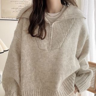 Classical elf 翻領針織上衣