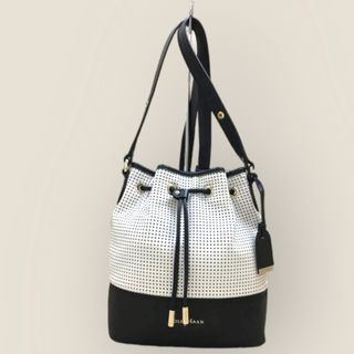 Cole Haan Black and White Bucket Bag