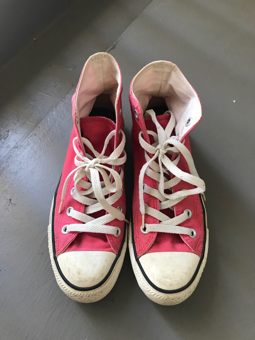 Red converse sale shoes womens