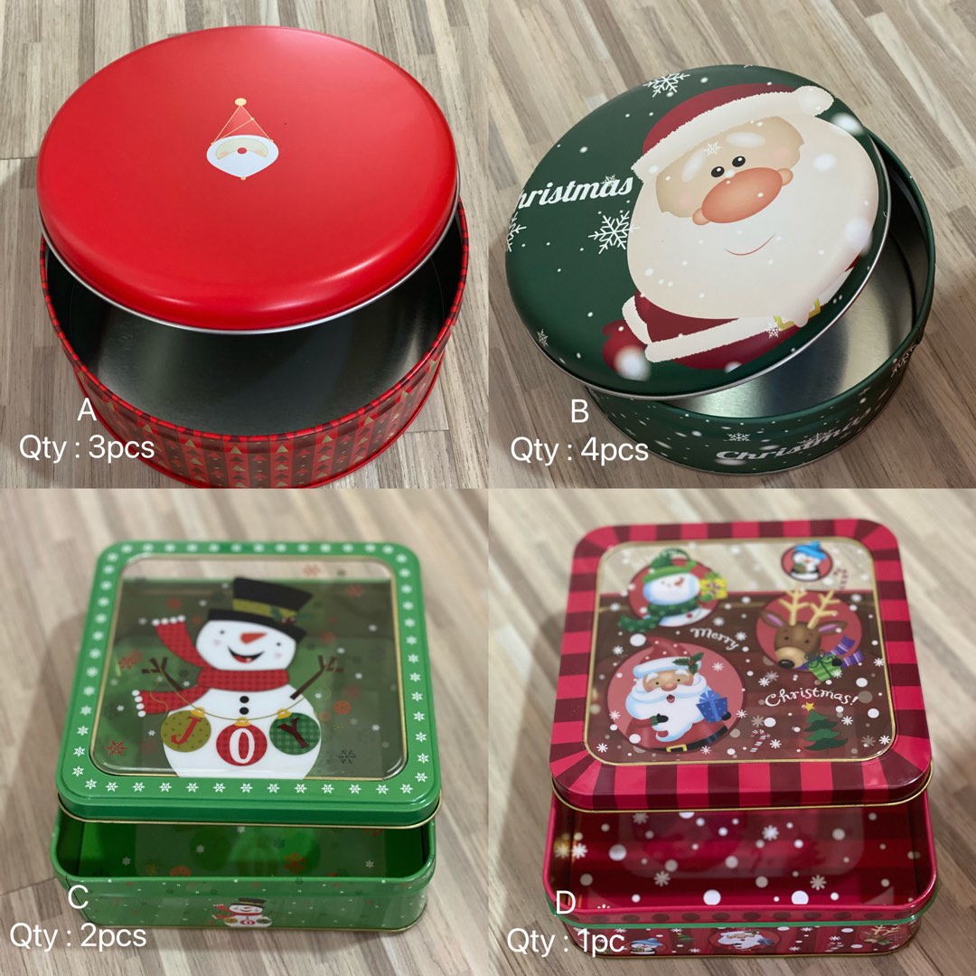 Christmas cookie containers, Furniture & Home Living, Kitchenware