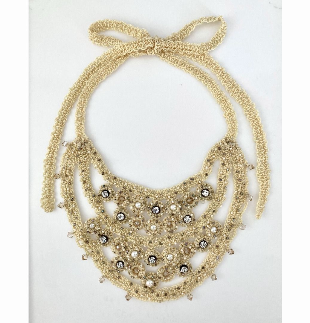 Gold bib necklace fashion hot sale