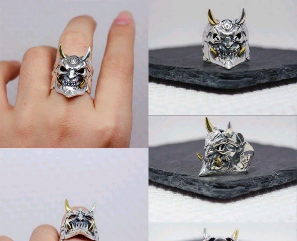 Devil Horn Ring Men Skull Women s Fashion Jewelry Organisers