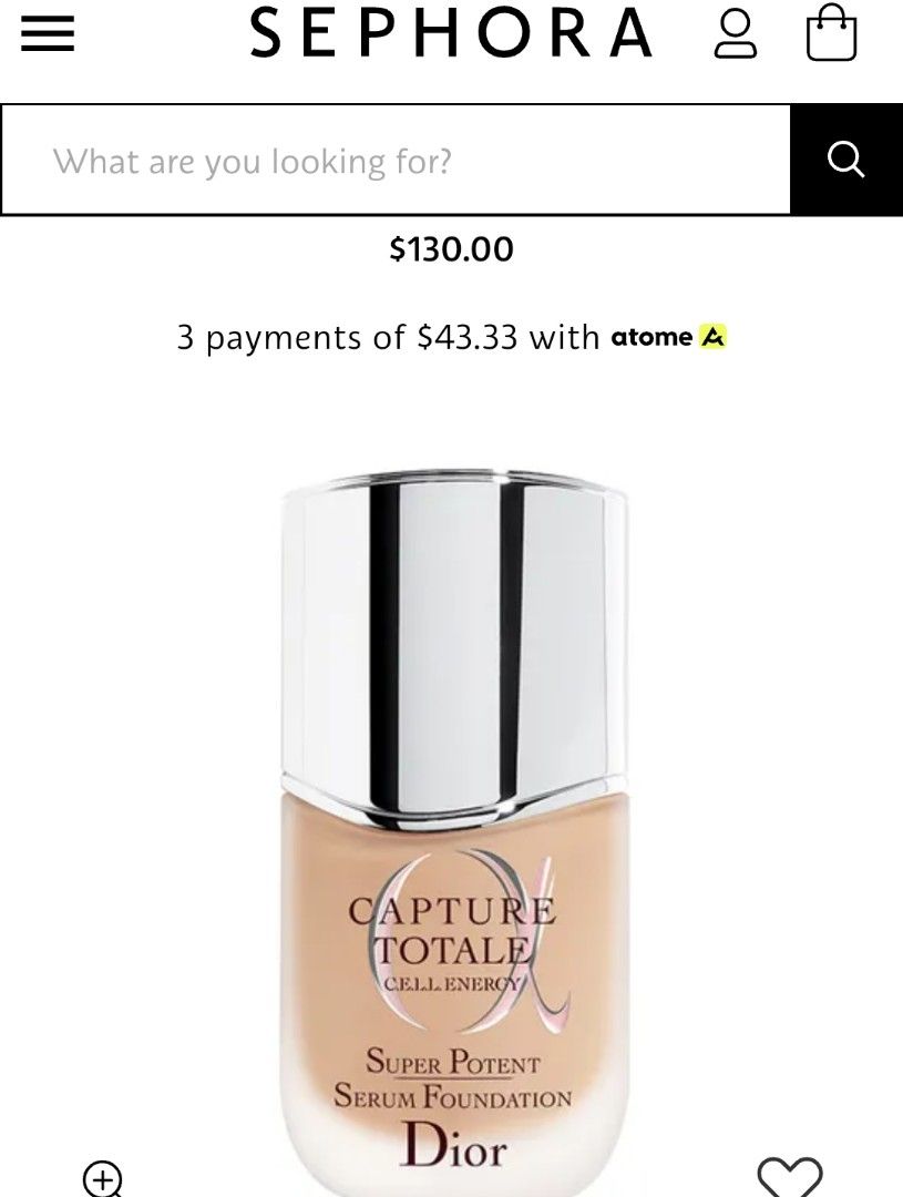 DIOR Capture Totale Super Potent Serum Foundation 30ml