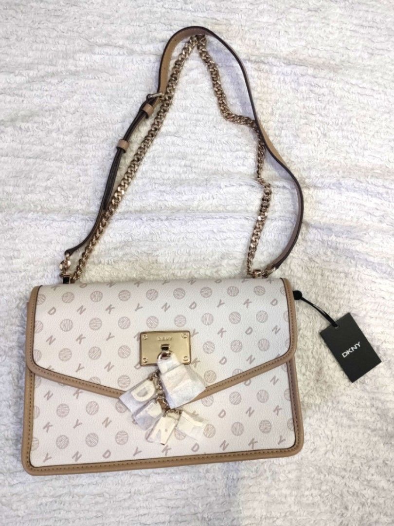 DKNY Elissa Large Heritage Logo Shoulder Flap