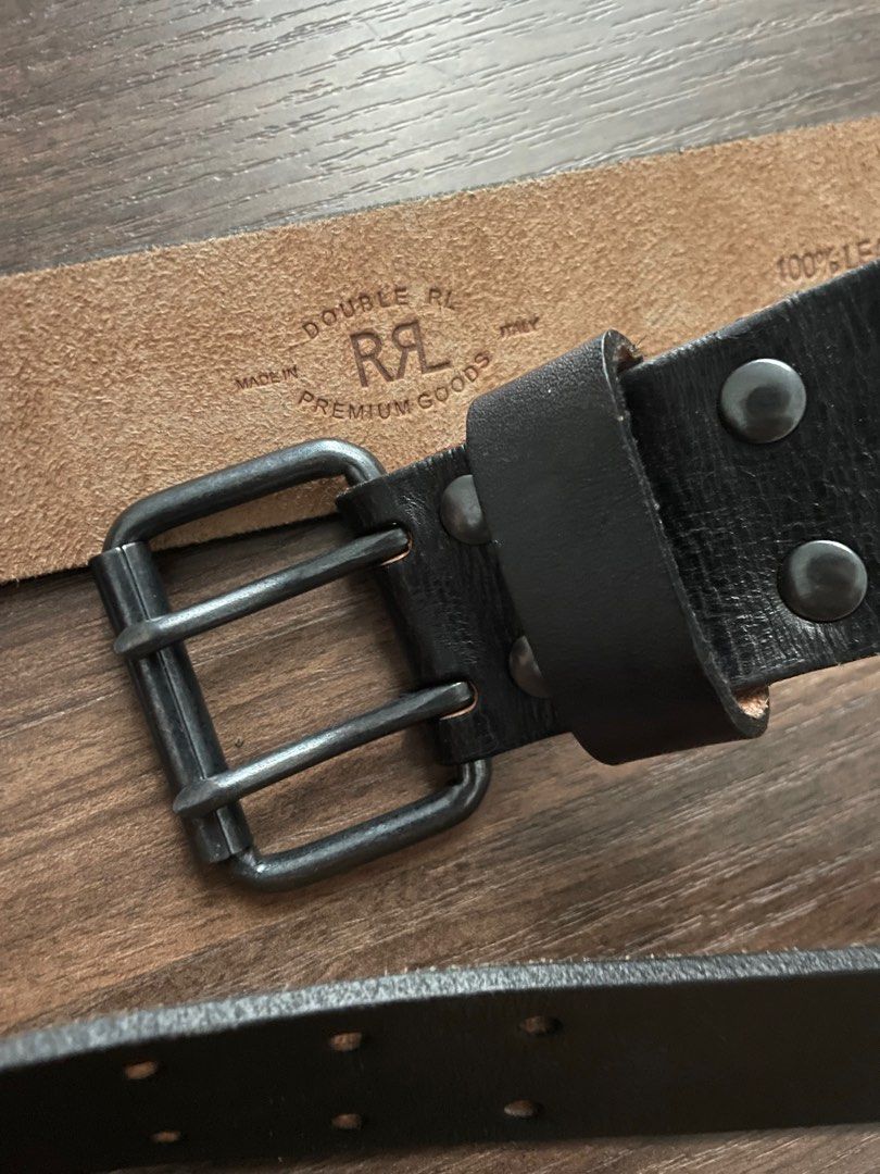 Double RL RRL Leather Belt Men s Fashion Watches Accessories