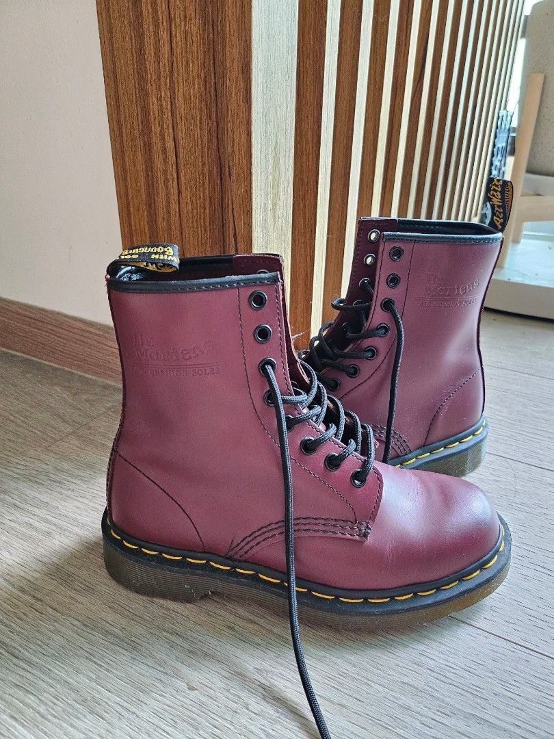 Cherry red ankle boots online