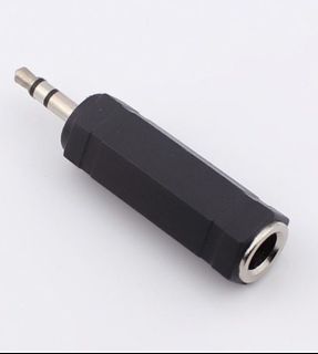 Dual Channel 3.5mm Jack to 6.5 Audio Jack AV Audio Video Headphone Plug 6.35 Female-3.5 Male Adapter