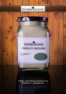 EJs Herbs and Spices PARSLEY GROUND in Glass Jars, also available in refill pouch, also available in bulk orders for restaurants