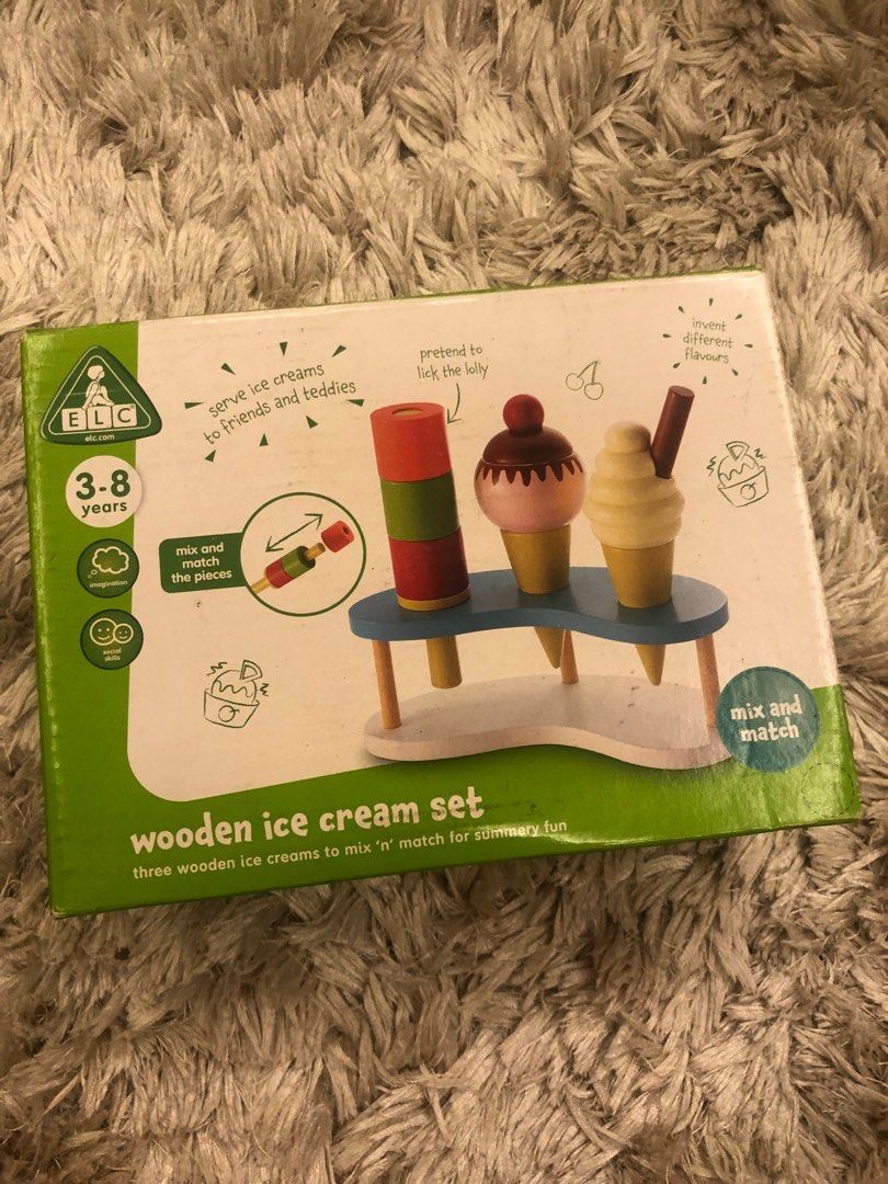 Elc wooden ice cream on sale set