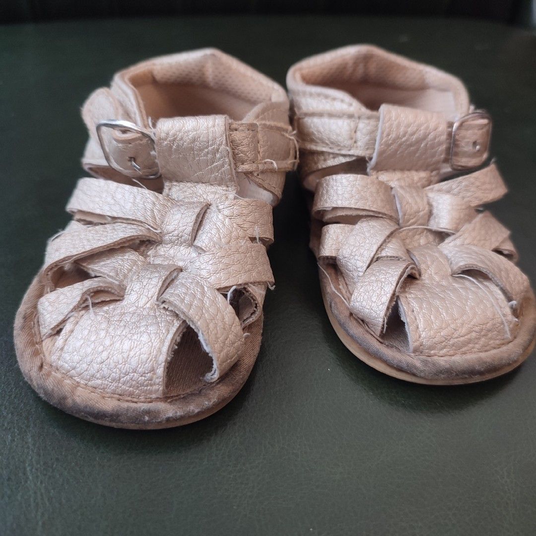 EU20 Gold Baby Cage Sandals Babies Kids Babies Kids Fashion