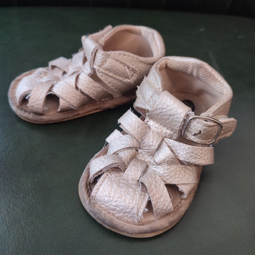 Gold infant sandals online