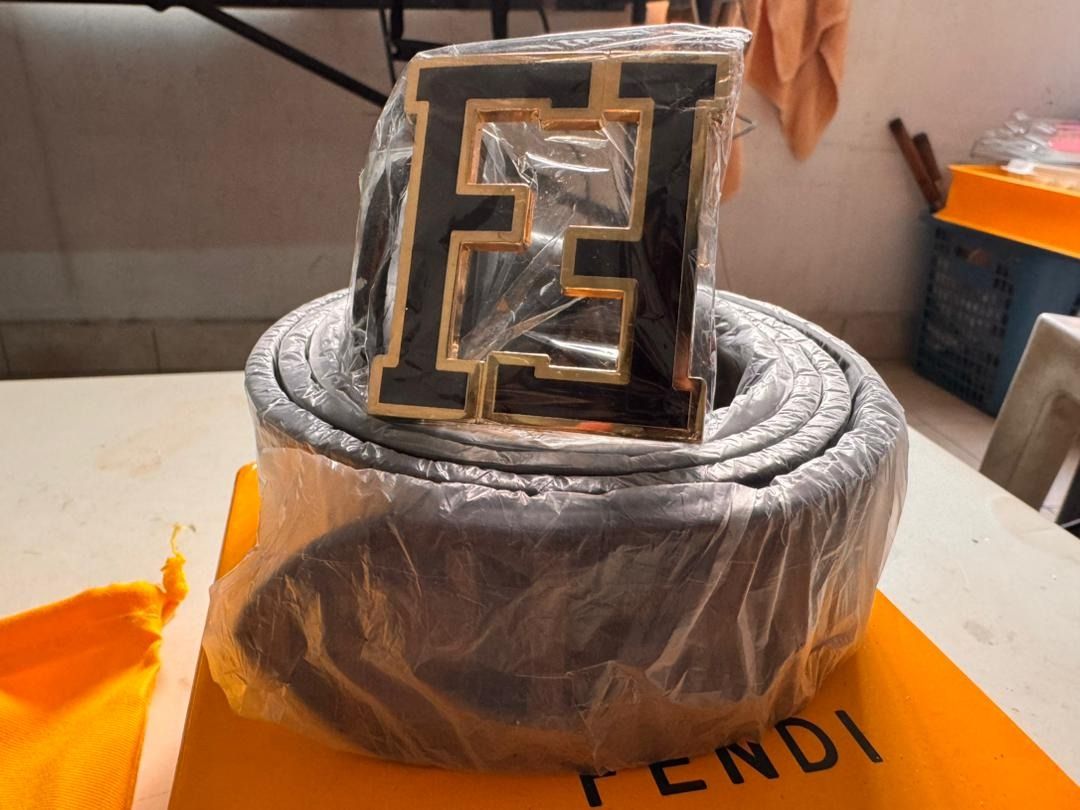 Fendi Belt College Zucca Leather Size 32 40