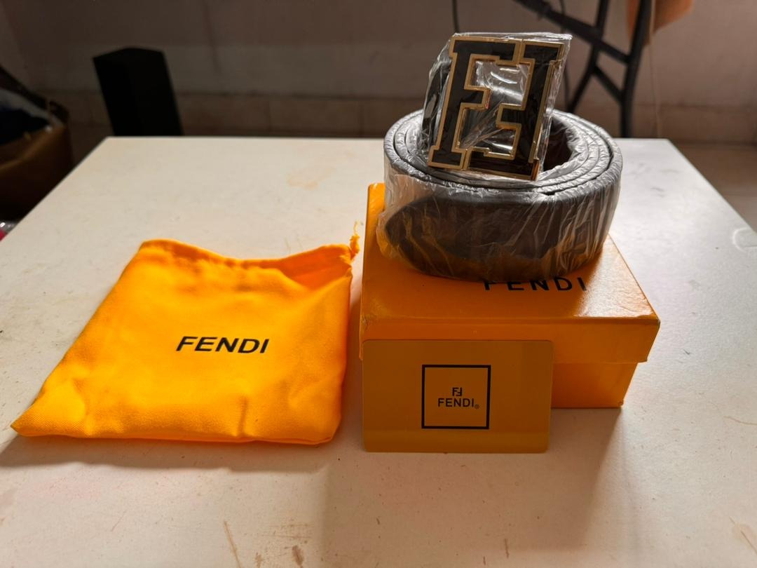 Fendi Belt College Zucca Leather Size 32 40