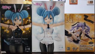 初音figure/初音未來FuryuBiCute Bunnies Figure/初音未來 白兔 兔女郎 /智乃 全力造型 歌姬