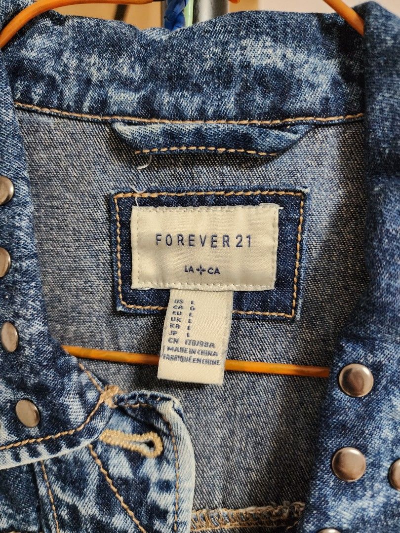 Studded denim jacket forever sales 21