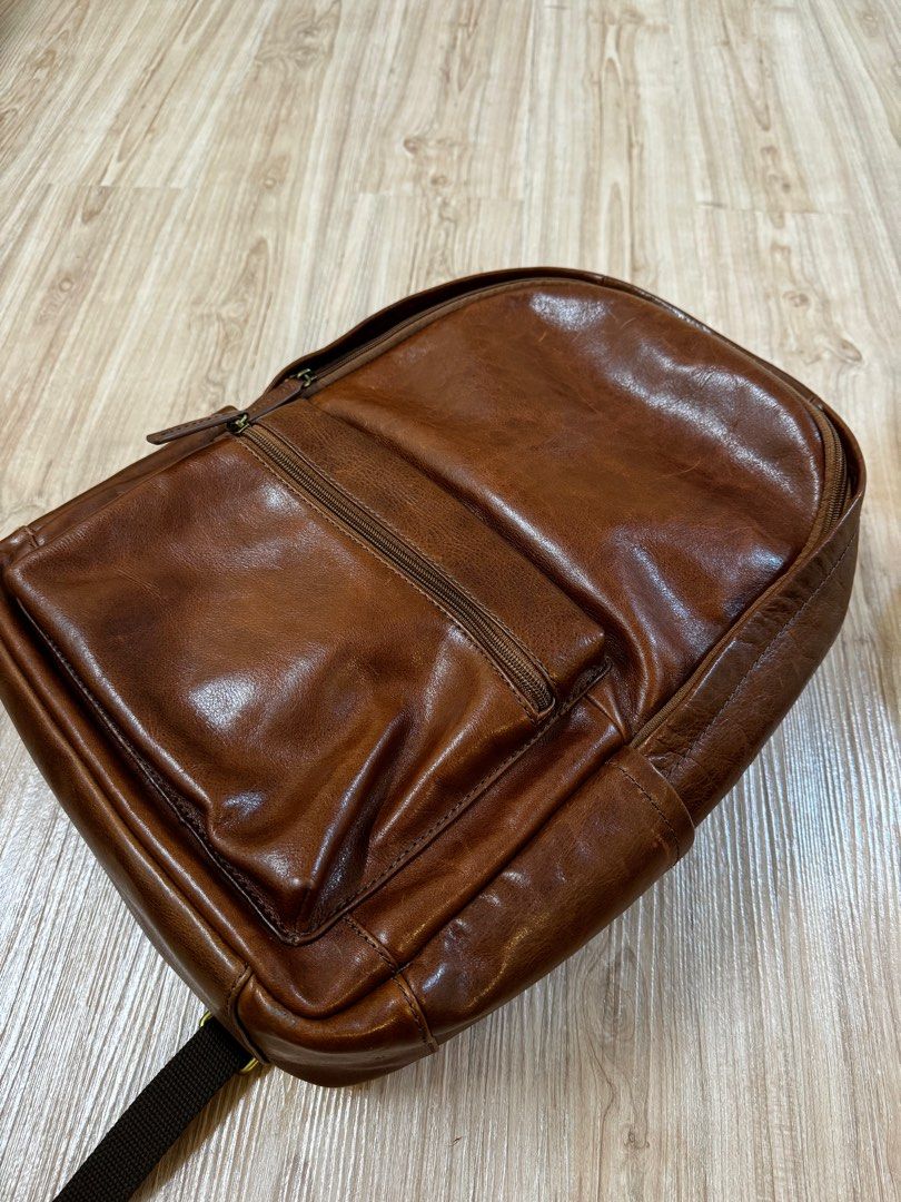 Fossil estate casual leather backpack 2025