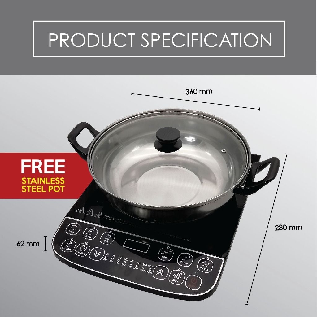 [FREE DELIVERY] PowerPac Steamboat Induction Cooker with Stainless ...