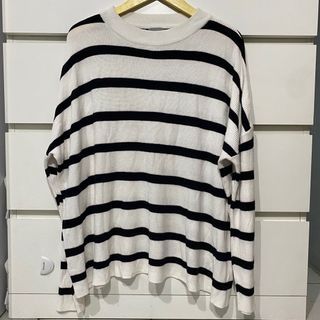 FREEONG - This is April TIA Sweater Knit Knitted Knitwear Rajut Stripe Stripes