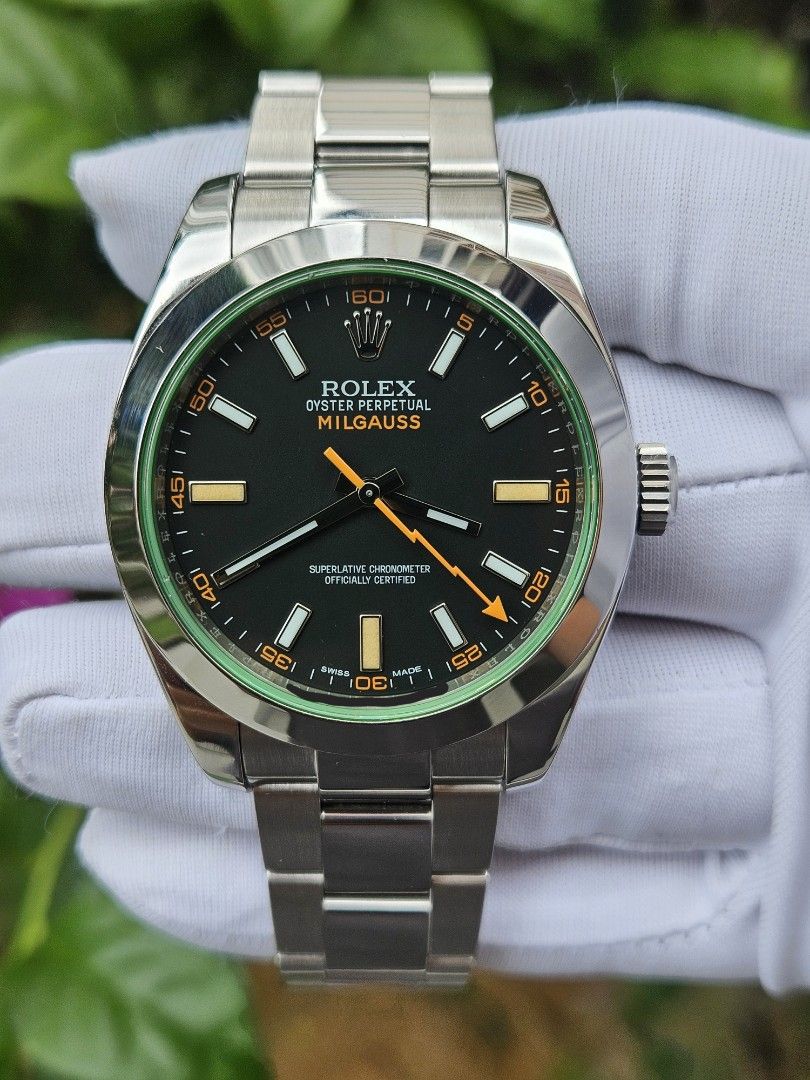 Milgauss hotsell green glass