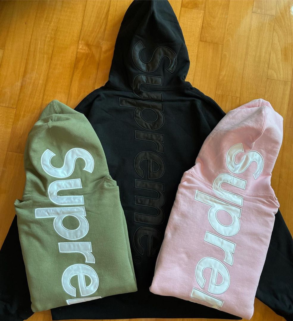 冬季必備FW23✨ Supreme Satin Appliqué Hooded Sweatshirt 有帽外套