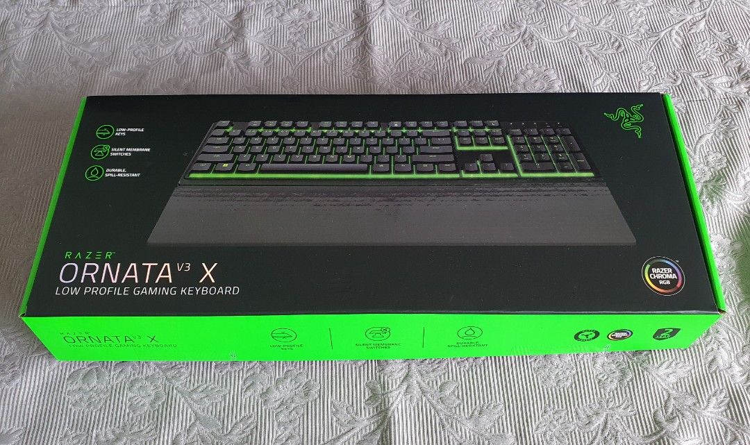 Original Razer Ornata V3 X Chroma RGB Ergonomic Wired Membrane Gaming  Keyboard