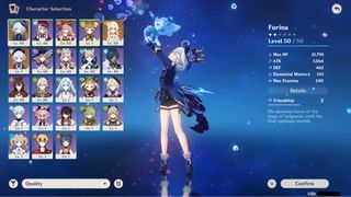 genshin impact account with furina