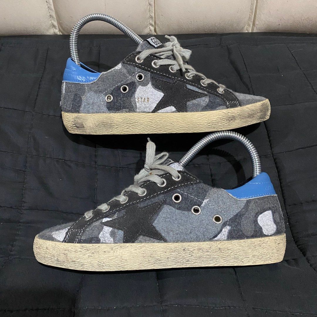 Blue camo golden goose sales