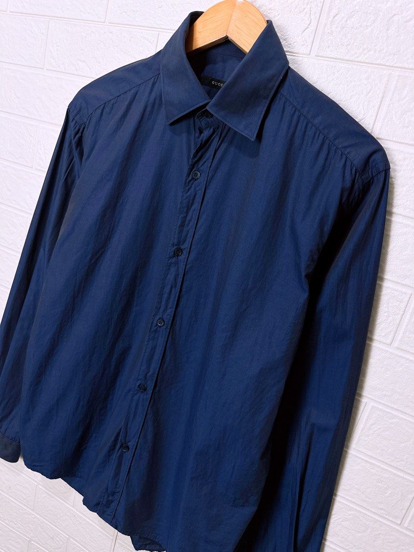 Gucci iridescent changing colors fabric long sleeves Men s Fashion Tops Sets Formal Shirts on Carousell