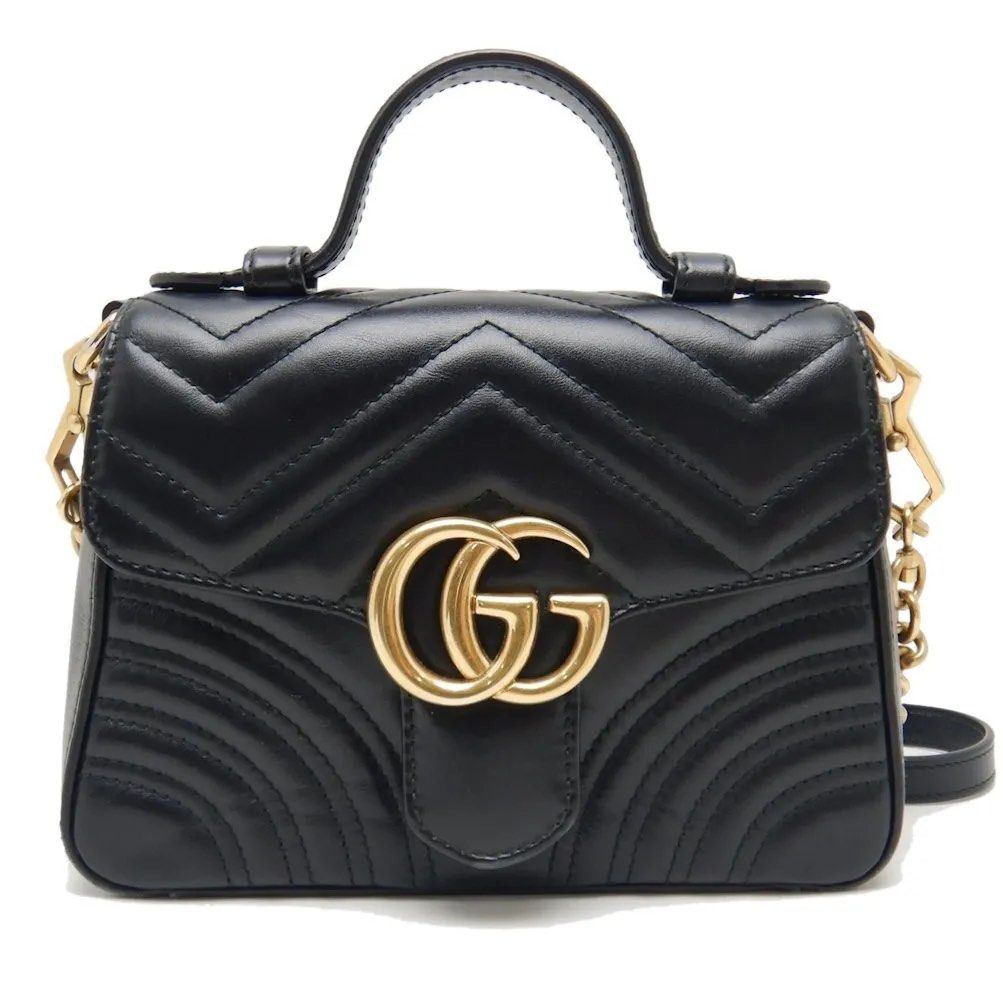 Gucci Marmont Top Handle Mini, Luxury, Bags & Wallets on Carousell