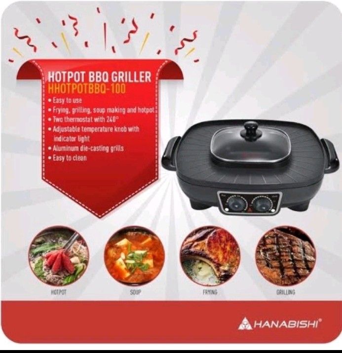HANABISHI Hotpot bbq griller, TV & Home Appliances, Kitchen
