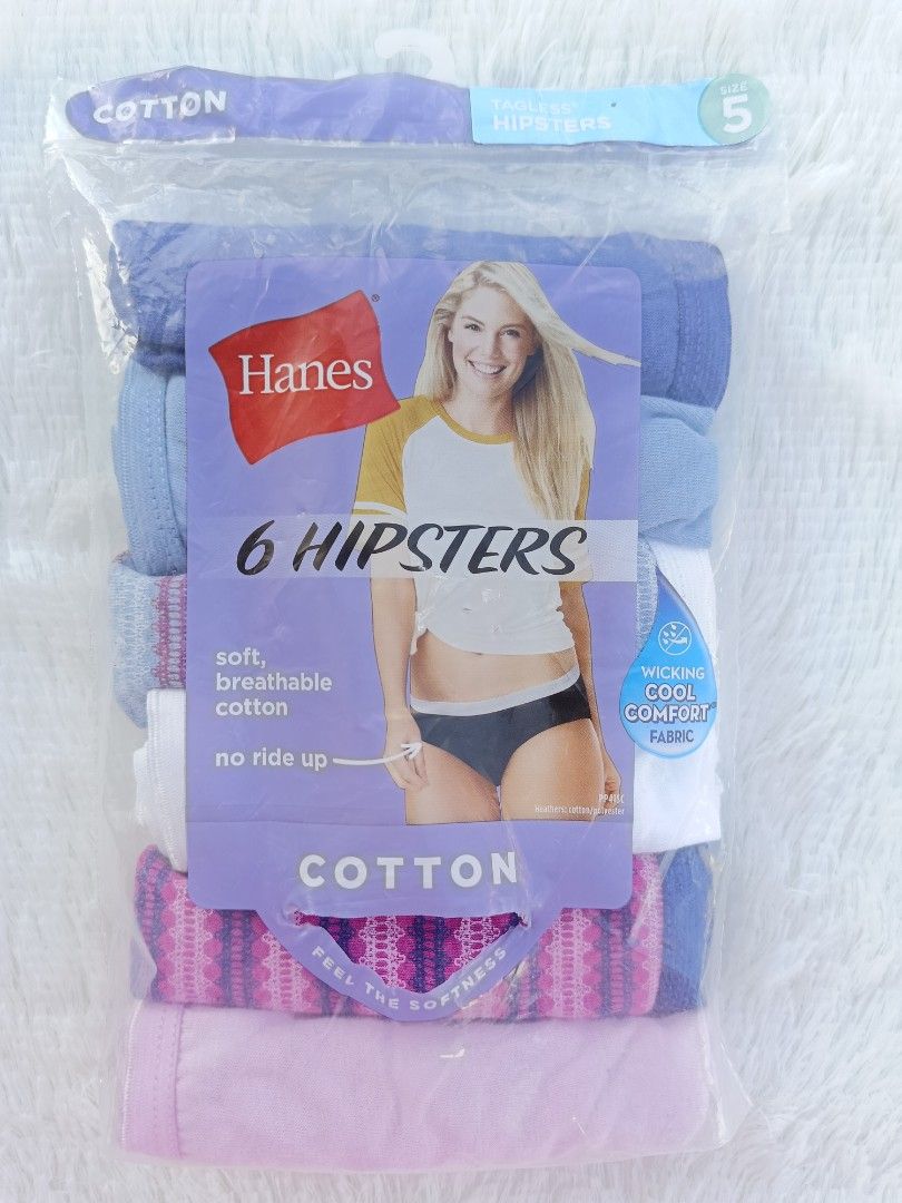 Hanes Women's Cotton Stretch 4pk Hipster Underwear Briefs - Colors May Vary  8 4 ct