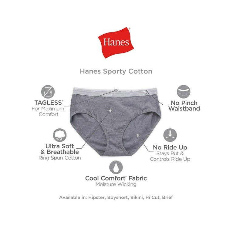 Hanes Women's Originals Hi-Leg Panties, Breathable Stretch Cotton Underwear,  Assorted, 6-Pack Briefs, Basic Color Mix, S (Pack of 6) : :  Fashion