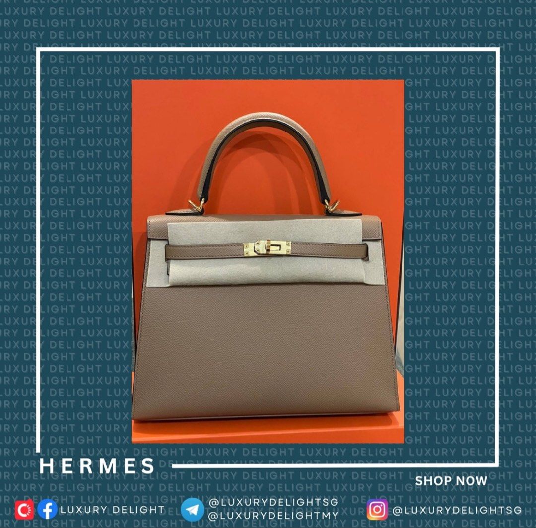 Hermes Kelly 25 Chai Ghw Stamp U, Women's Fashion, Bags & Wallets, Tote ...