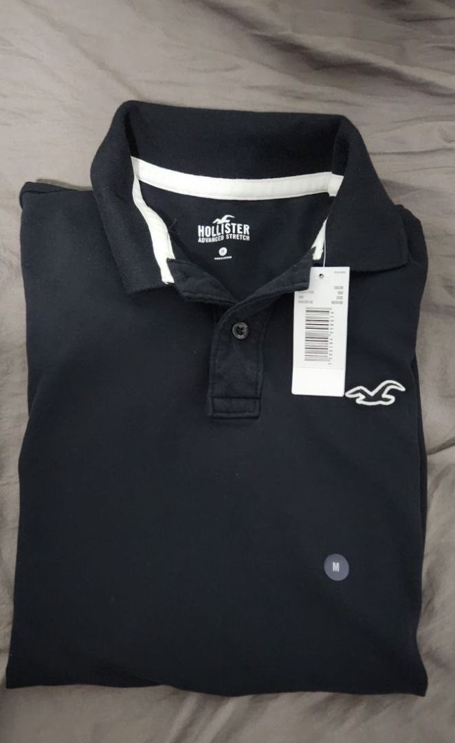 Hollister Core Black Polo Shirt Brand New Men s Fashion Tops