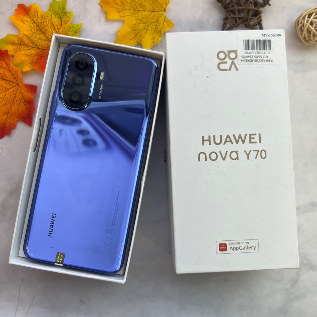 Huawei NOVA Y70 Blue 128 GB, Mobile Phones & Gadgets, Mobile Phones,  Android Phones, Huawei on Carousell