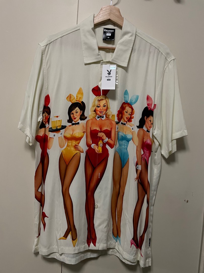 HUF X PLAYBOY CAMP COLLAR SHIRT, Men's Fashion, Tops & Sets, Tshirts