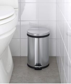 Ikea SNÖRPA Pedal bin, stainless steel, 5 l