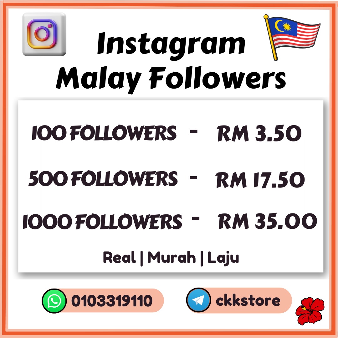 Instagram Malay Followers / instagram malaysia followers / ig malaysia